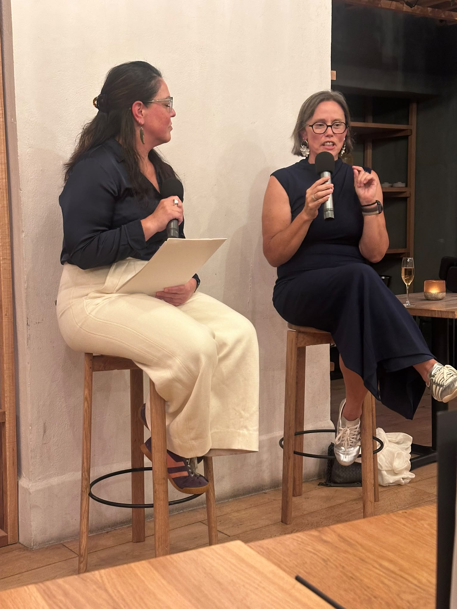 Mel Smith and Claire Nesus in conversation on the night